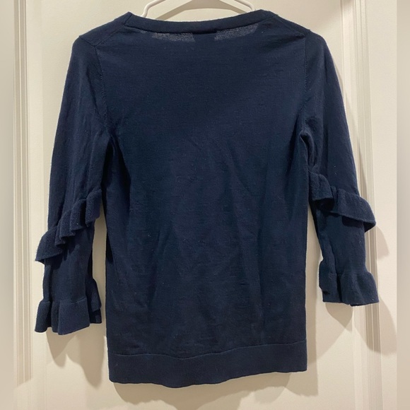 Talbots Navy Blue Long Sleeve 100% Merino Wool small - Picture 2 of 6